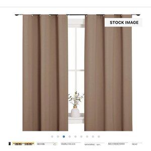 New Nicetown window Treatments Thermal Grommet  Brown Curtains 2 Panels 42" x 63